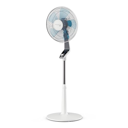 Silence Extreme, Ventilatore a Piantana con 4 Velocità e Turbo Boost, Ventilatore Silenzioso, Oscillazione Automatica, Bianco, Vu5640