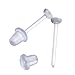 AISHNE Clear Plastic Ear Piercing Retainers - 10 Pairs