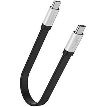 Thunderbolt 3.0 Cable USB C to USB C Short Cable 0.72ft, 3.1 Gen2 10Gbps 100W 4K Video Fast Data Transfer Charging Type C Male to Male Short Cable for Galaxy S9 S10, MacBook Pro, iPad Pro 2018