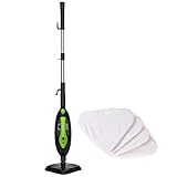 SKG 1500W Steam Mop Floor Steamer Carpet Steam Cleaner Multifunctional Cleaning Machine, Black