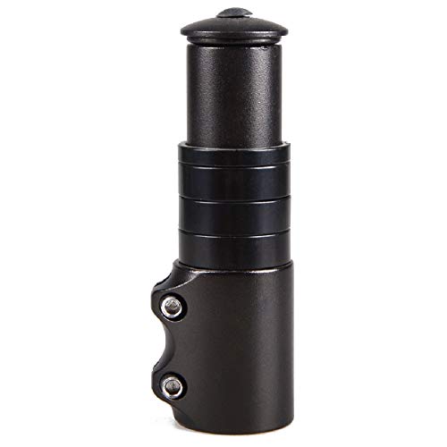 JEELAD MTB Bicycle Bike Fork Stem Extender Aluminium Alloy Head Up Adapter Handlebar Riser Adaptor (Black-2)