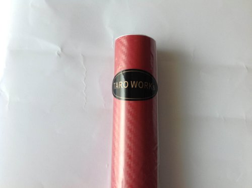 [Taro Works] 3d Carbon Fiber Vinyl Flex Wrap Red 60"x12" 152cmx30cm
