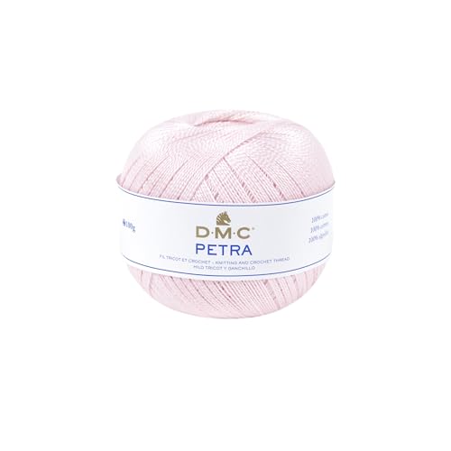 DMC Petra Yarn, 100% Cotton, Baby Pink (54461), Size 5