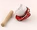 nanguawu Dollhouse Miniature Wooden Baseball Bat Glove Red