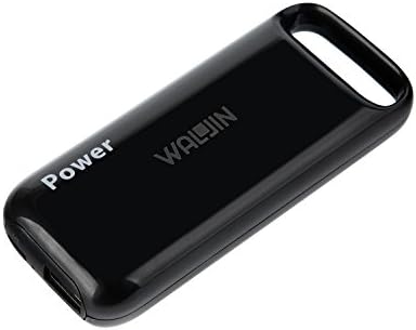 Mini Compact Protable Charger WALJIN E1 5200mAh (External Battery Power Bank) with High-Speed Charging Power IQ Technology (Black)
