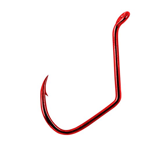 Matzuo Sickle Octopus Hook (Pack of 25), Red Chrome, 6