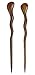JWL (2) Rosewood Spiral 6 Inch Hair Sticks Shawl Pins Picks Pics Pins Forks - Hawaiian Style