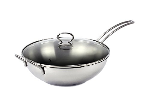 Excelife Jb Cookware Stainless Steel Induction Wok Pan 13