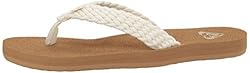 Roxy Girl's Porto Sandal Flip Flop, Cream, 2 M US