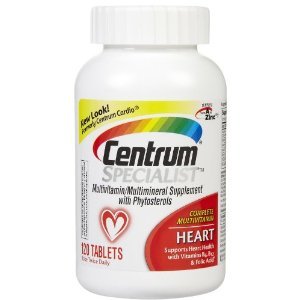 Image of Centrum Specialist Heart (120 Count) Complete Multivitamin / Multimineral Supplement with Phytosterols Tablet, Vitamin D3 and Vitamin B