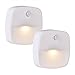 VESHOW Stick-On Night Light, Motion Sensor Night Light, Warm White LED, Bedroom, Closet, Kitchen, Hallway, Stairs, Energy Efficient, Compact, 2-pack