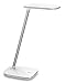 DAC Ergonomic 14”, LED Desktop Lamp w/ USB Charging Port, Rechargeable Battery UP TO 8HRS, Lightweight & Portable, Adjustable Post for Reading, Smart Touch Switch for Dimmer, 4W, White