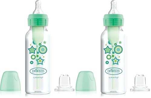 Dr. Brown's Anti-Colic Options+ Narrow Sippy Bottle Starter Kit, 8oz/250mL, wit…