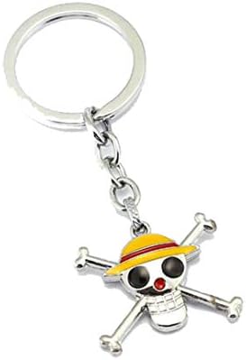 Weeck Anime One Piece Monkey D Luffy Ace Straw Hat Keychain Pendant Collect Gift