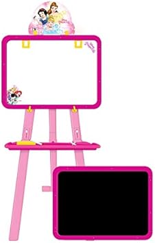 SQUICKLE 5 in 1 Easel Board | Kids White Drawing Board & Blue Chalk Writing Board, Activity Sheets