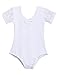 Arshiner Kids Girl O-Neck Short Sleeve Ballet Dance Leotard Lace Dancewear