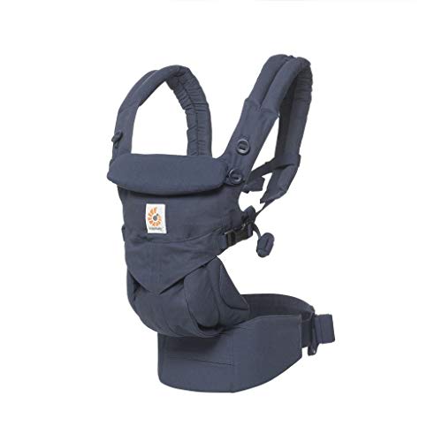 Ergobaby Omni 360 All-Position Baby Carrier for Newborn to Toddler with Lumbar Support (7-45 Pounds), Midnight Blue