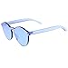 zeroUV One Piece PC Lens Rimless Ultra-Bold Colorful Mono Block Sunglasses 60mm (Blue)