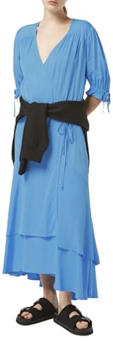Scotch & Soda Robe midi enveloppante, Aqua Blue 423, 38