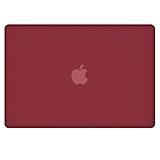 MacBook-Air-13, RiverPanda Lightweight Ultra Slim Rubber Coated Hard Plastic Case Cover With Matching Color Keyboard Skin for MacBook Air 13-Inch (A1369/A1466) - Wine Red