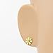 Stainless Steel Cute Flower Post Stud Earrings For Women Girls Gold Silver 9mm