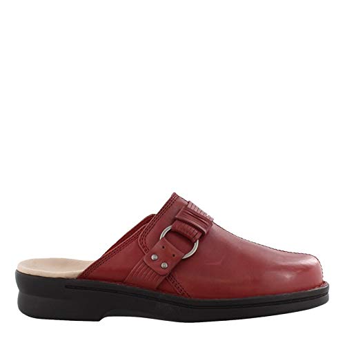 Clarks Womens Patty Lorene Slip On Clog Shoes, Red Leather, US 10 W