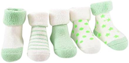 VEKDONE Non Skid Anti Slip Crew Socks With Grips For Baby Toddlers Boys Girls