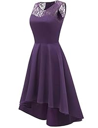 Vestido de cóctel retro de 1950, estilo vintage, cuello redondo, para mujer, semi formal, para fiesta