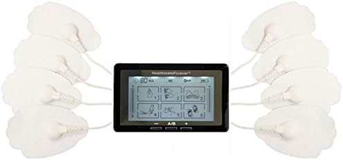 6 Modes Best Muscle Simulator tens EMS nmes Unit Machines Electric Electronic Pulse Massagers for Back Neck Shoulder Knee Legs Body Pain tmj Replacement Pads TS6ABH HealthmateForever (Black)
