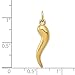 Jewel Tie 14K Yellow Gold Italian Horn Charm - (0.98 in x 0.2 in)