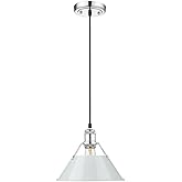 Golden Lighting 3306-M CH-DB Orwell - 1 Light Medium Pendant-8.5 Inches Tall and 10 Inches Wide, Finish Color: Chrome, Shade 