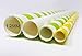 Nature's Curios 50-pack Biodegradable 0.5 inch (12mm) wide Paper Drinking Straws - Green Stripe - Bulk Jumbo Paper Straws for Juices, Shakes, Smoothies, Bubble Boba Tea, Party Supplies and Decorations
