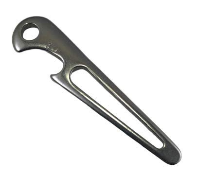 US STAINLESS Stainless Steel 316 Shackle Key with Bottle Opener Sailor Tool Screw Driver