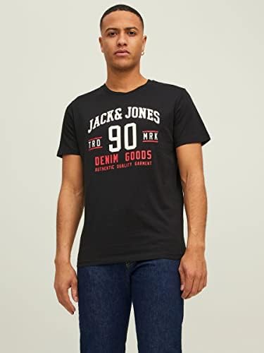 Jjethan Tee SS Crew Neck 3pk MP Noos T-Shirt, Noir/Blanc/Bleu Marine, L Homme