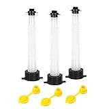 JFSING Replacement Gas Can Spout, 3 Sets Universal Gas Can Replacement Spout & Parts Kit with Gasket, Stopper Cap, Screw Cap Collar and Vent Cap