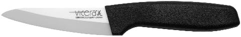 ViCera JVC-100WBK 3-3/4-Inch/9.5 Centimeter Ceramic Paring Knife, Black/White