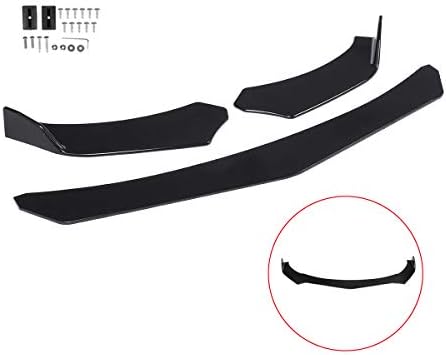 Zeeos Black Universal Front Bumper Lip Chin Spoiler ABS Front Bumper Lip Sopiler Wing Body Fits For AUDI,Ford,BMW,HONDA,Chevrolet,Toyota,Civic,Car
