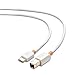 Cable Matters USB B to USB C Cable - 6.6ft, USB-C to USB-B Cable, MIDI to USBC Cord, Compatible with Printer, MIDI Controller/Keyboard, White
