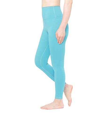 Fantasfit High Waist Yoga Leggings for Women w Band Pocket Squat Proof Workout Pants Tummy Control 4 Way Stretch