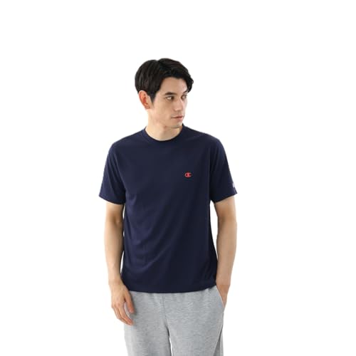 半袖シャツ 丸首 吸水速乾 UVカット ワンポイントロゴ ショートスリーブドライTシャツ トレーニング C8-TS310-371-M