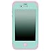 Majesticase® iPhone 4/4S Case - 3 Layers Diamante Bling Crystals Full Body Hybrid Armor Protection Cover + FREE Stylus in Green/Pink