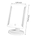 New version,Luckybird Countertop MakeUp Mirror with 36 Led Lights, Travel Mirror,mirror with lights,USB Powered Alternative Available with USB Cable （battery included） (White)