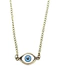 BUYINHOUSE Third Eye Chakra Necklace Gothic Eyeball Occult NC21 Gold Tone Punk Vintage Choker Pendant Fashion