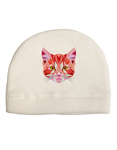 TooLoud Geometric Kitty Red Child Fleece Beanie Cap Hat