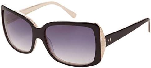 Tres Noir Women's Que Sera Square Sunglasses,Black &amp; Whtie,56 mm