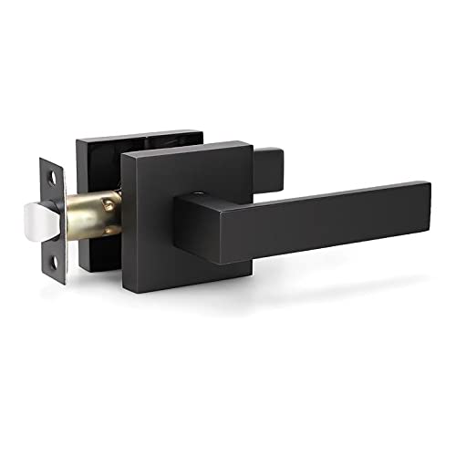 KNOBWELL Matte Black Heavy Duty Interior Door Handle Closet Door