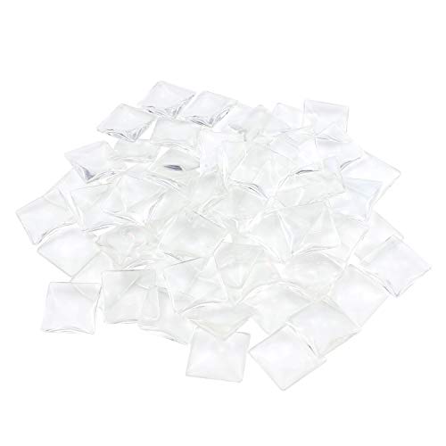 Acmer 60PCS Clear Glass Dome Tile Cabochon for Cameo Pendants, Photo Jewelry, Crafts, Custom Jewelry and Many Other Uses - Thumbnail 6