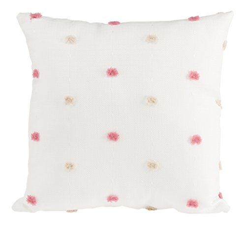Glenna Jean Millie Puff Pillow, Pink/Cream