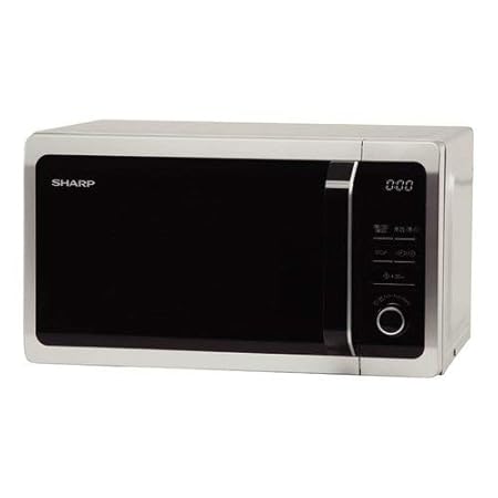 Sharp r-652in Horno microondas, 800 W, 20 L, Color Plateado y Negro