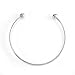Yumei Jewelry New Adjustable Wire Blank Bangle Bracelet for Womens DIY Jewelry Making,2.4 Inch,Pack of 15